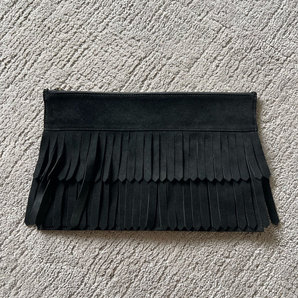 Madewell The Suede Fringe Clutch